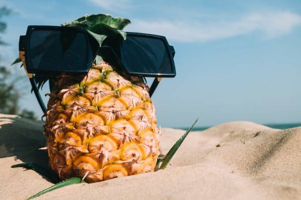 pineapple on the beach